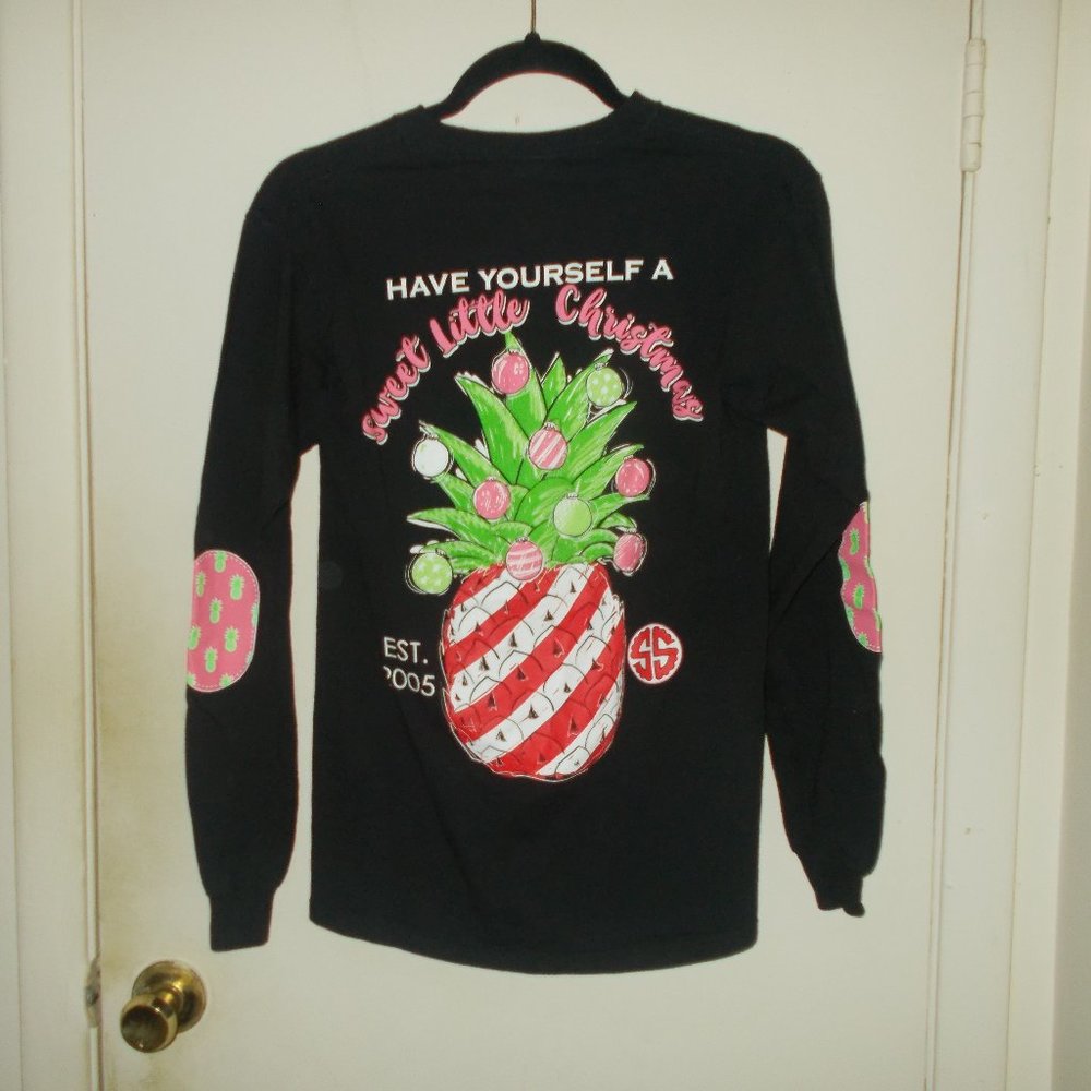 Simply Southern Christmas Top Black Size Small Final